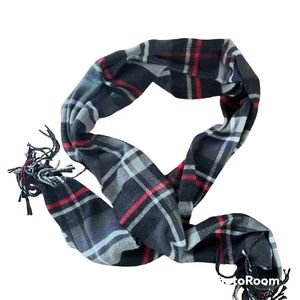 Made in Scotland 100% Cashmere Plaid Scarf with Tassels